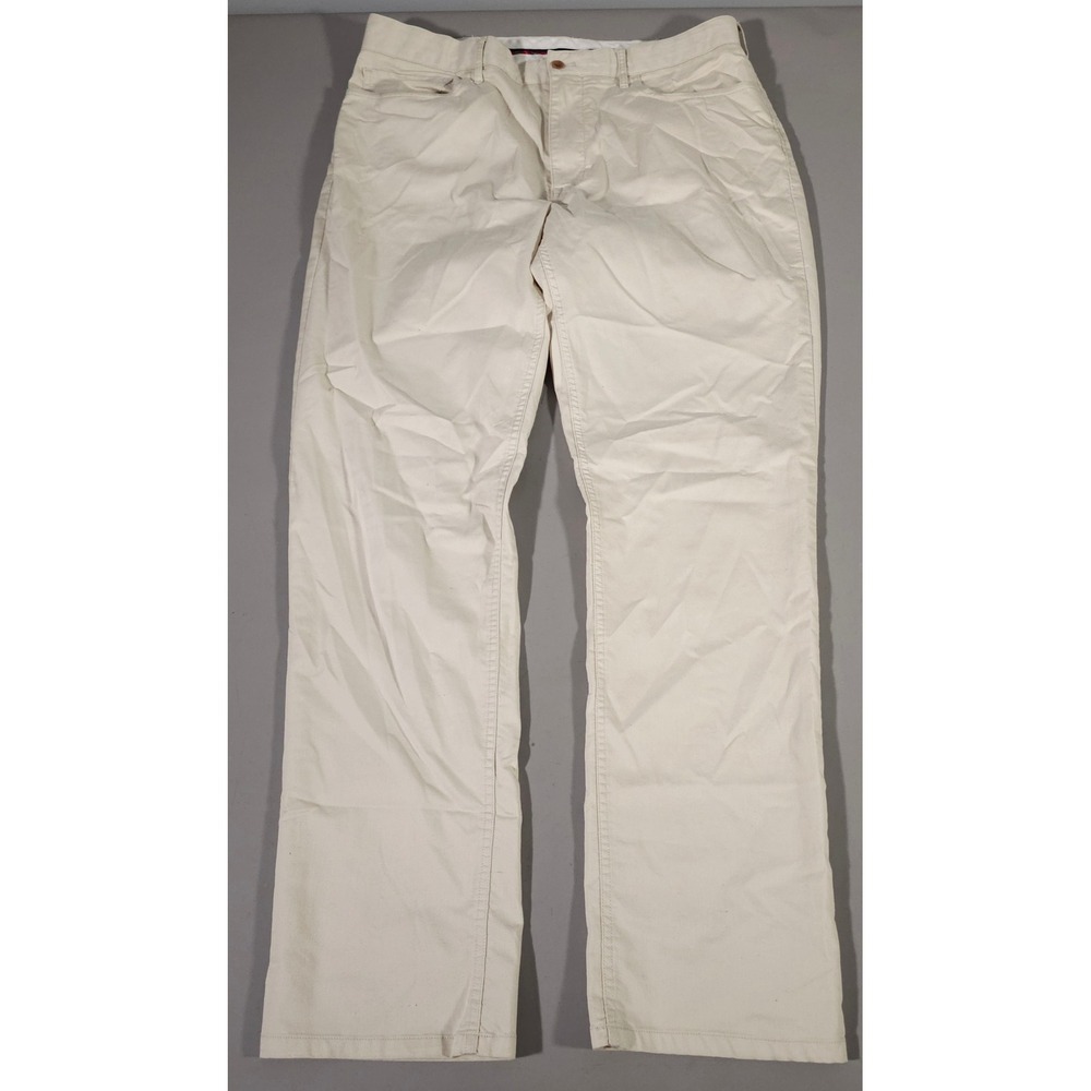 Polo Golf Ralph Lauren Pants Mens 36x34 Beige Cotton Twill Stretch Tailored Fit